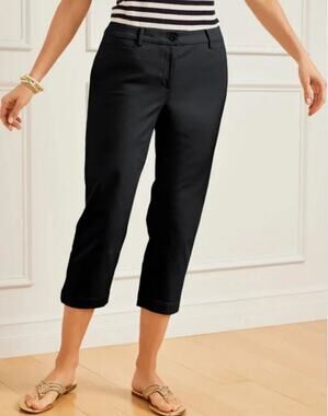 Talbots Slim Leg Perfect Skimmer Pants Black Size 12